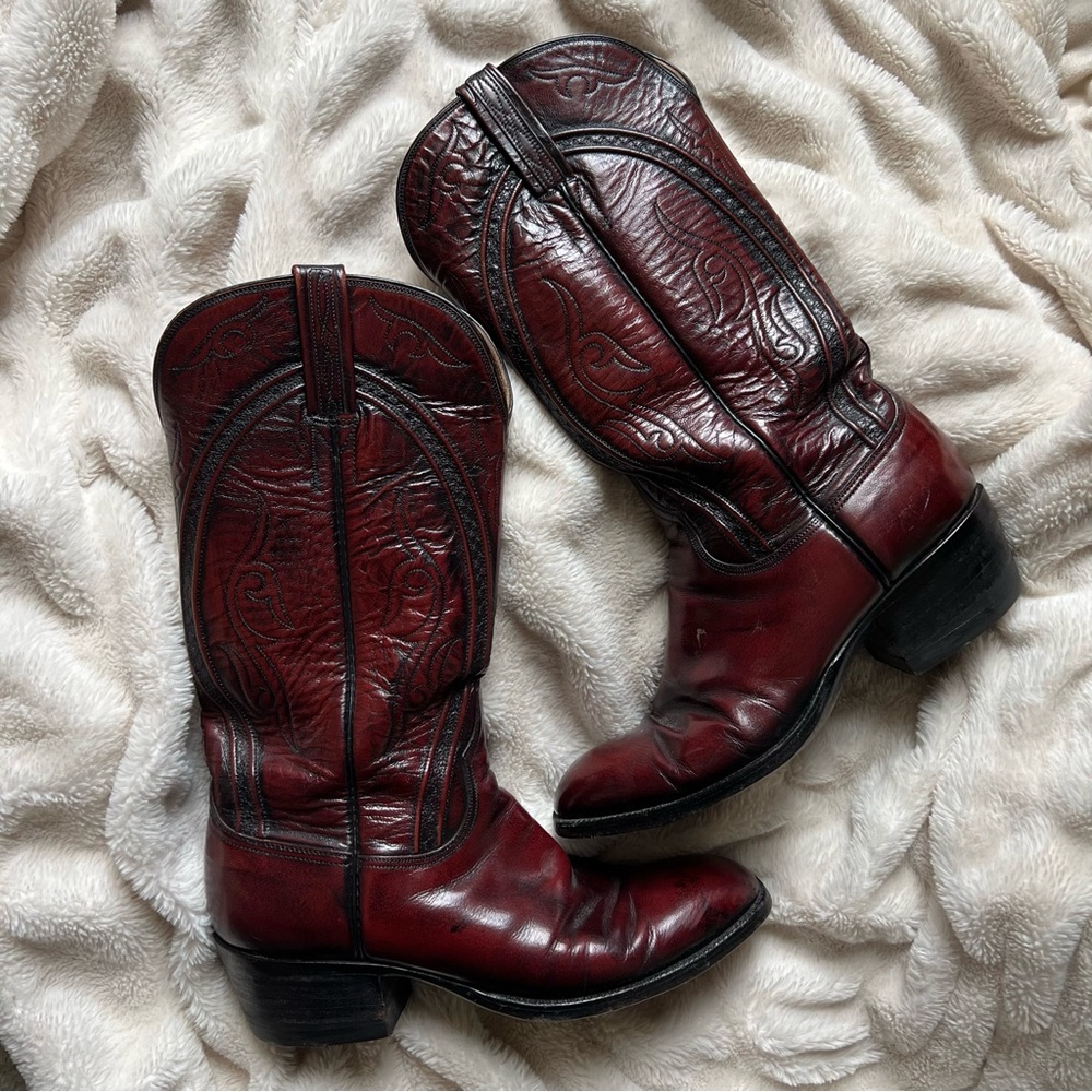 Lucchese Leather Cowboy Boots
